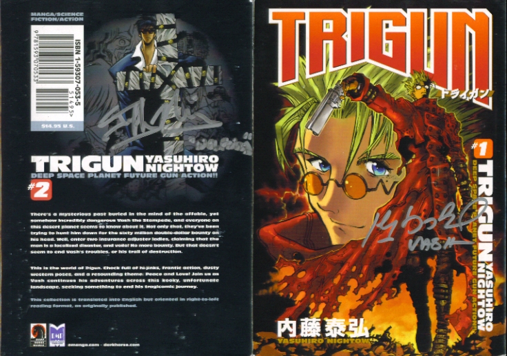 Naram's Youmacon 2007 Photos - Slide 41: Autographed Trigun Manga