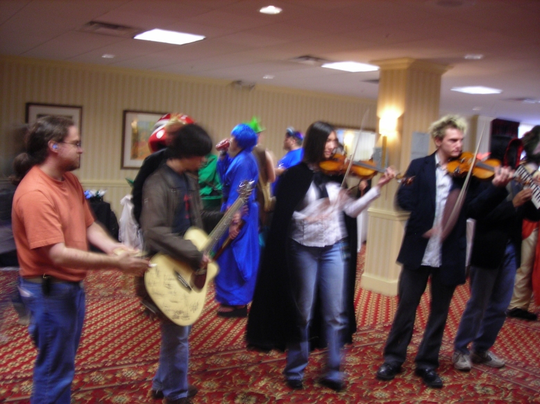 Naram's Youmacon 2006 Photos - Slide 1: Spoony Bards Before Opening Ceremonies